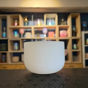 Cuenco de Cuarzo Blanco 12"